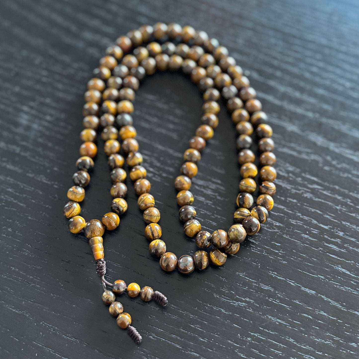 Tigerauge-Mala, Meditation-Mala, Yoga-Mala, 108 Perlen, 8mm