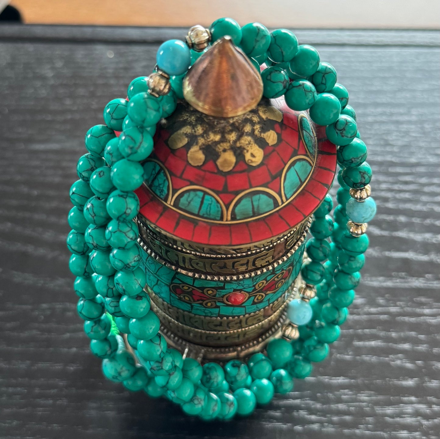 Turquoise-Mala, Meditation-Mala, Yoga-Mala, 108 Perlen, 8mm