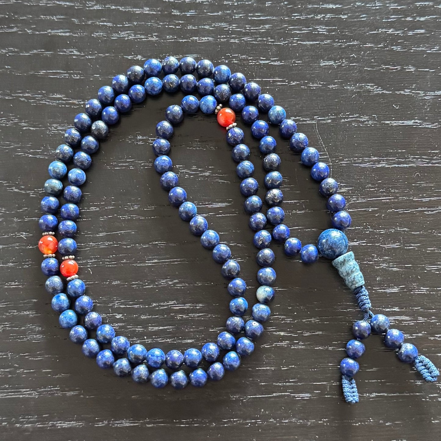 Lapislazuli -Mala, Meditation-Mala, Yoga-Mala, 108 Perlen, 5mm