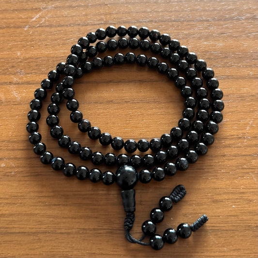 Onyx-Mala, Meditation-Mala, Yoga-Mala, 108 Perlen, 6mm