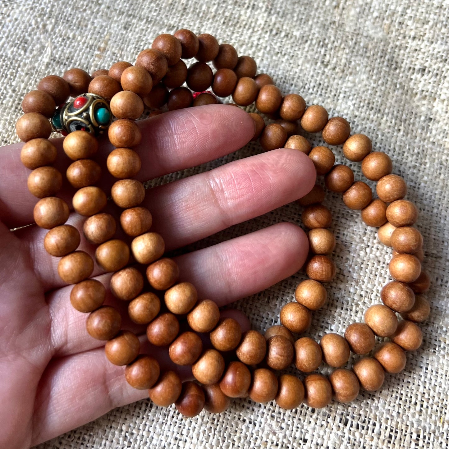 Holz-Mala, Meditation-Mala, Yoga-Mala, 108 Perlen, 7mm