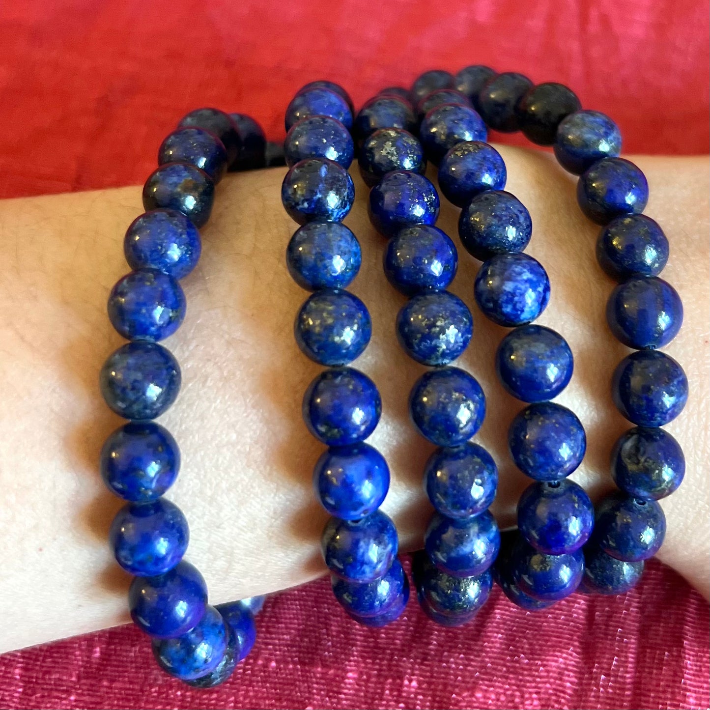 Lapislazuli-Mala, Meditation-Mala, Yoga-Mala, 108 Perlen, 8mm