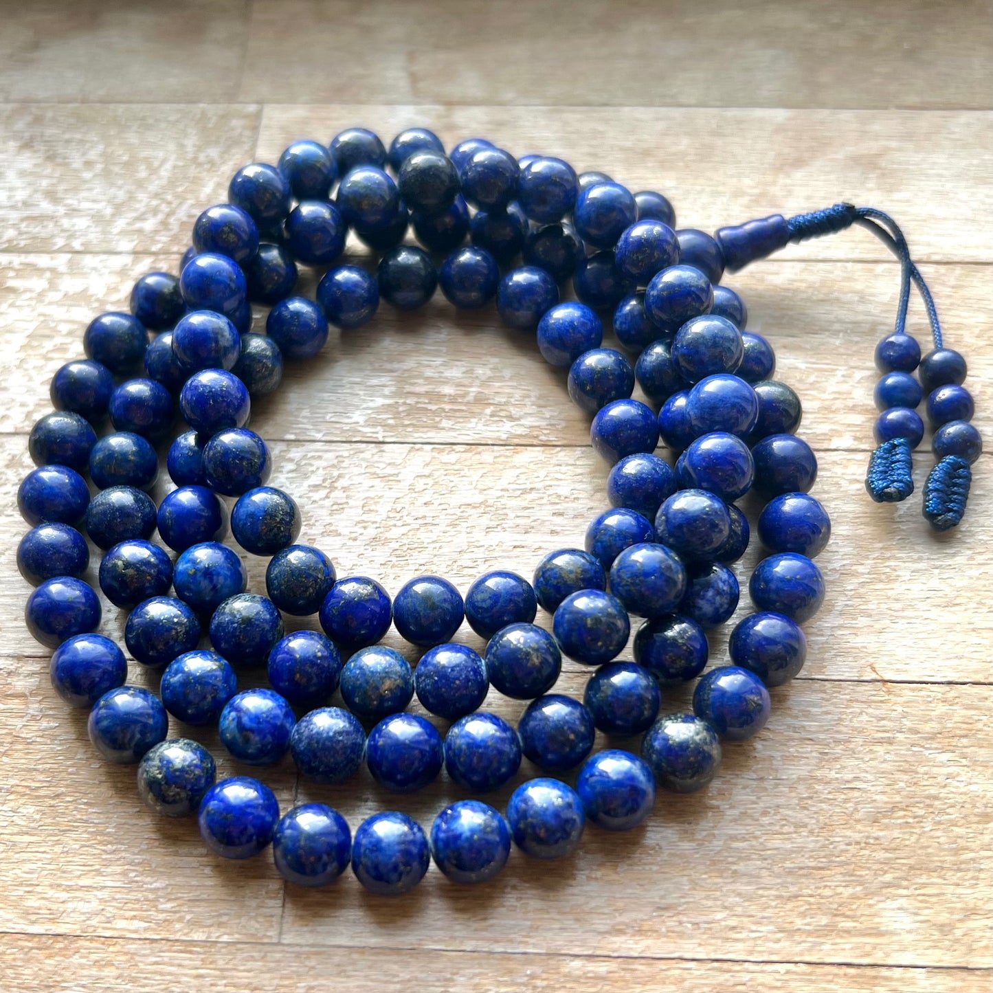 Lapislazuli-Mala, Meditation-Mala, Yoga-Mala, 108 Perlen, 8mm