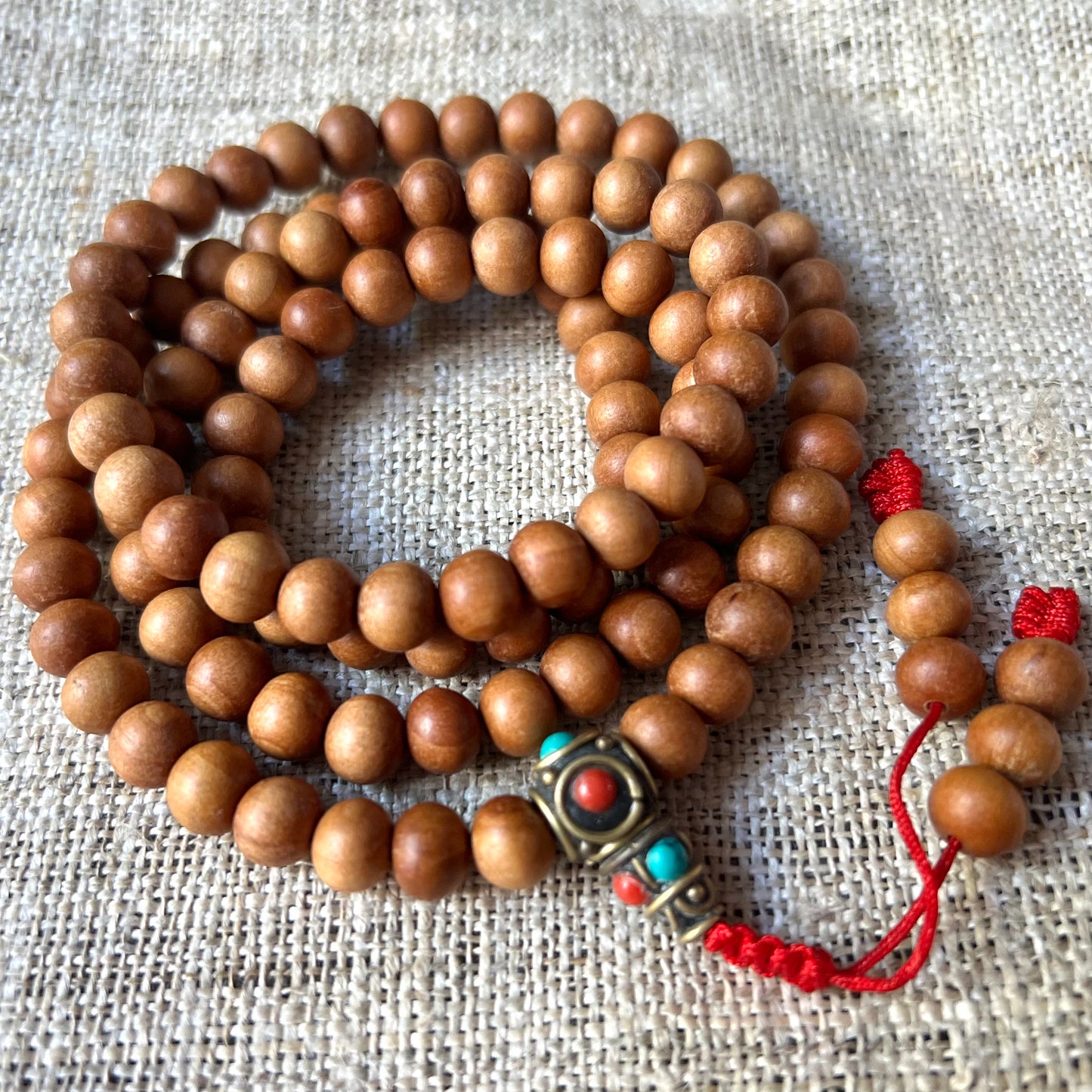 Holz-Mala, Meditation-Mala, Yoga-Mala, 108 Perlen, 8mm