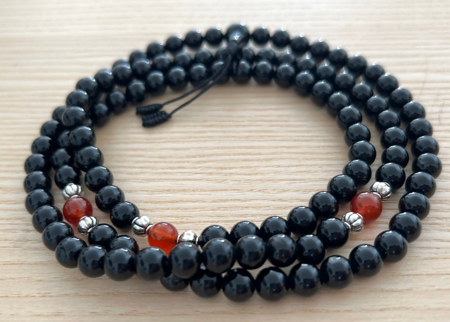 Onyx-Mala, Meditation-Mala, Yoga-Mala, 108 Perlen, 8mm