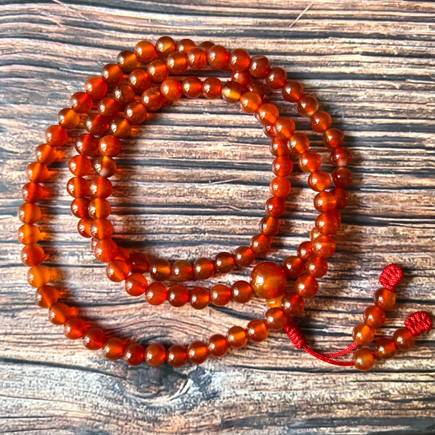 Karneol-Mala, Meditation-Mala, Yoga-Mala, 108 Perlen, 6mm