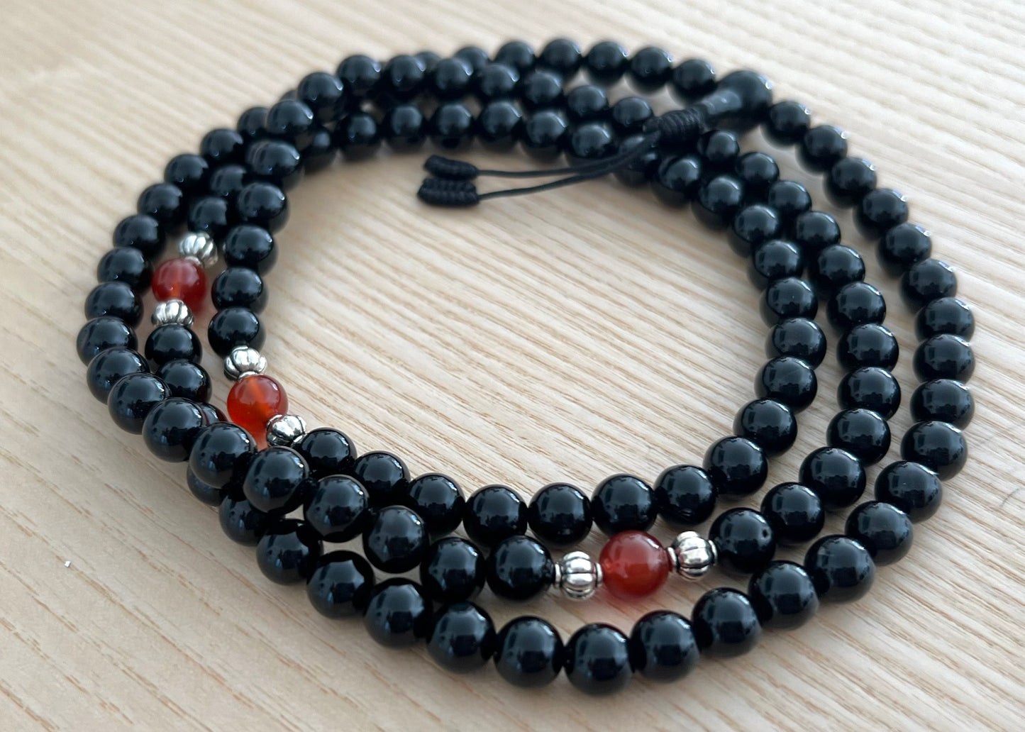 Onyx-Mala, Meditation-Mala, Yoga-Mala, 108 Perlen, 8mm