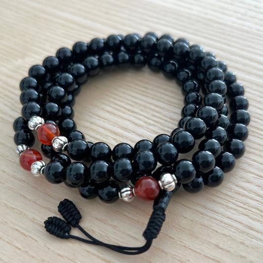 Onyx-Mala, Meditation-Mala, Yoga-Mala, 108 Perlen, 8mm