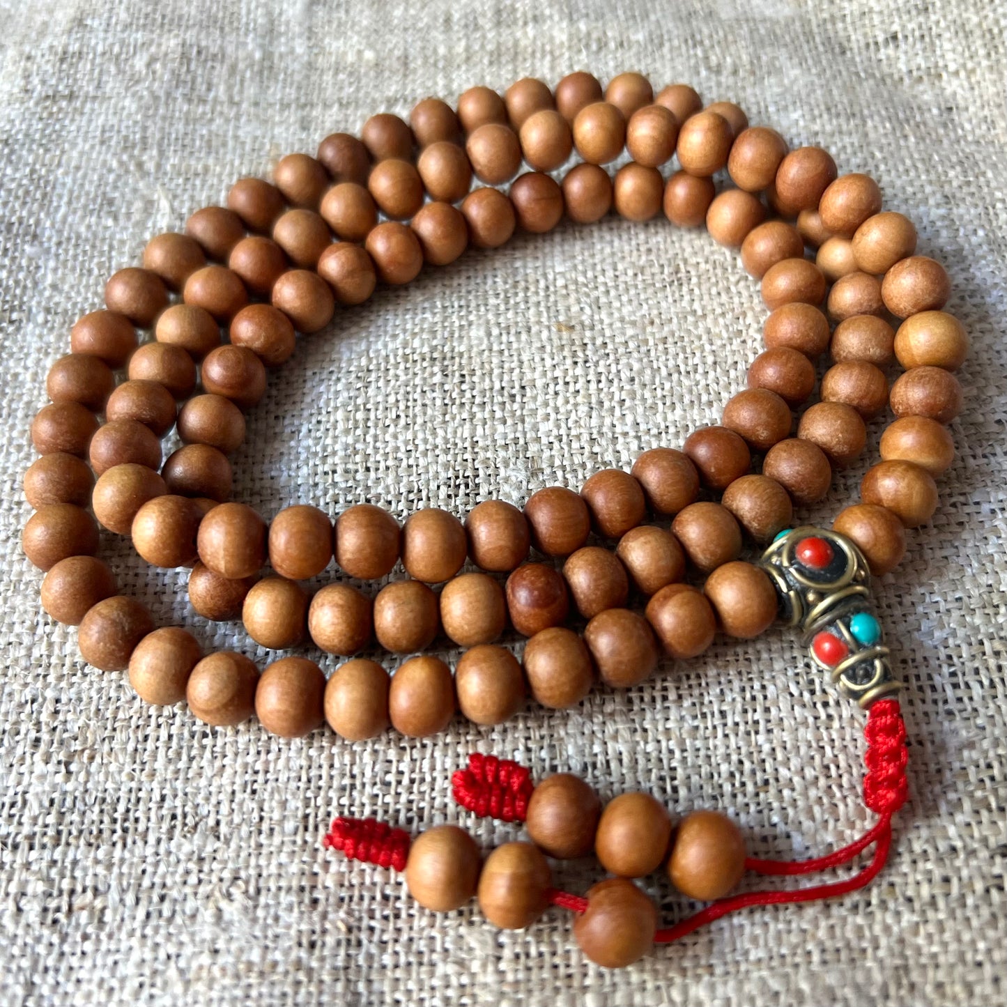 Holz-Mala, Meditation-Mala, Yoga-Mala, 108 Perlen, 8mm