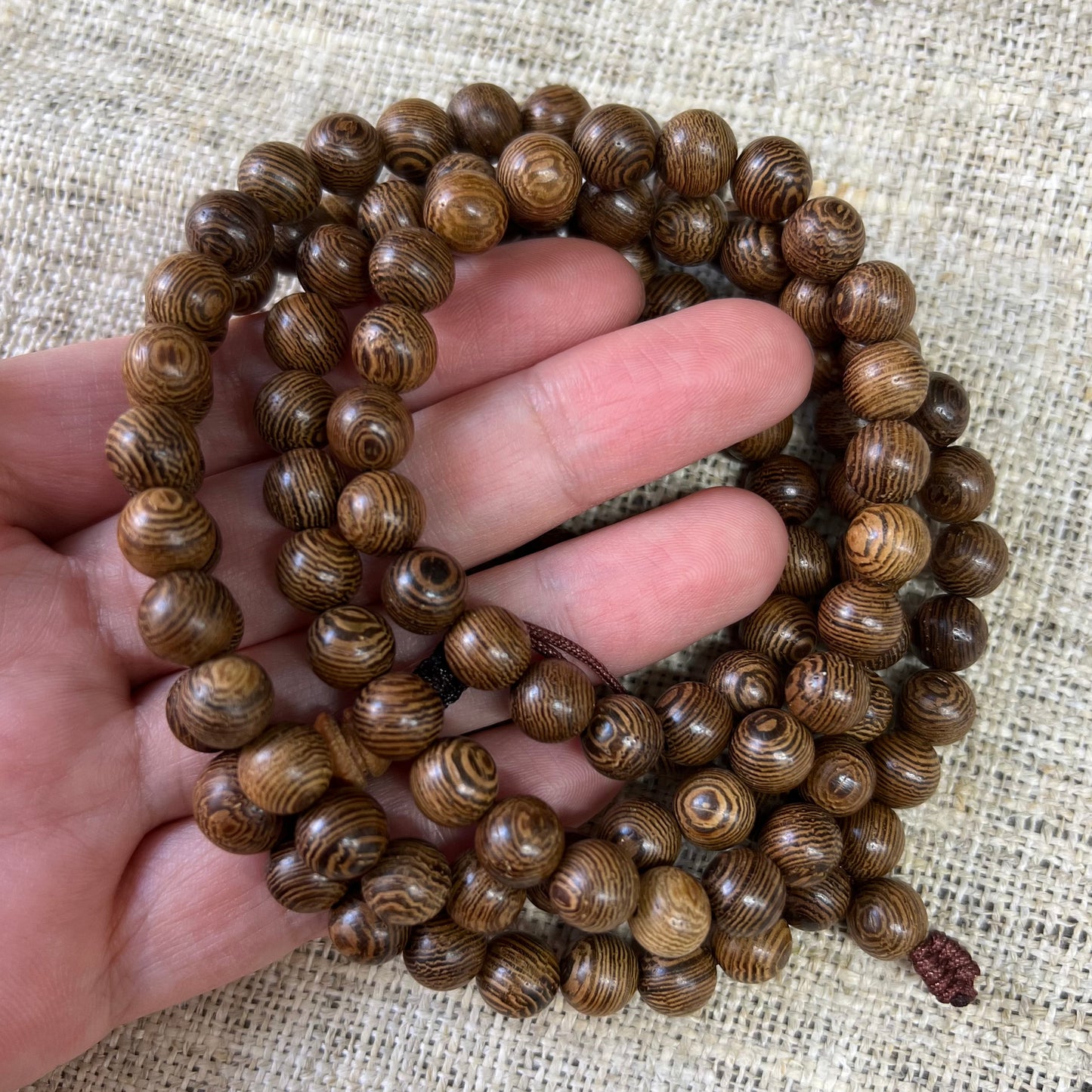 Holz-Mala, Meditation-Mala, Yoga-Mala, 108 Perlen, 8mm