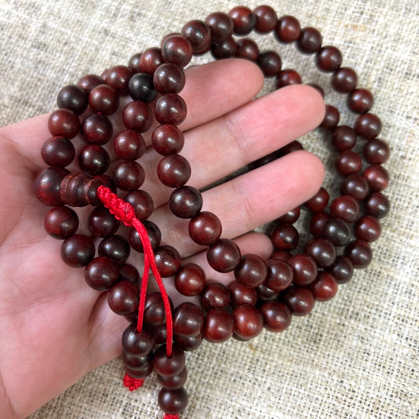 Holz-Mala, Meditation-Mala, Yoga-Mala, 108 Perlen, 8mm