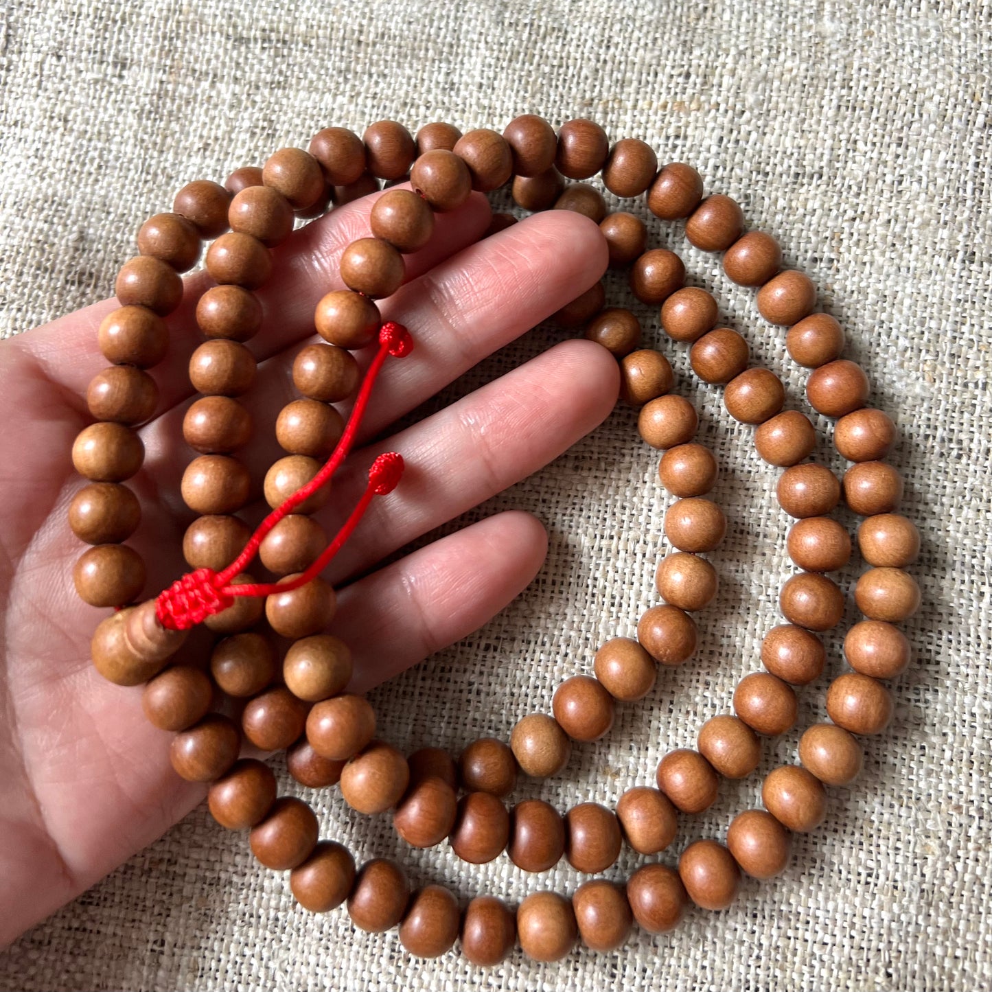 Holz-Mala, Meditation-Mala, Yoga-Mala, 108 Perlen, 8mm