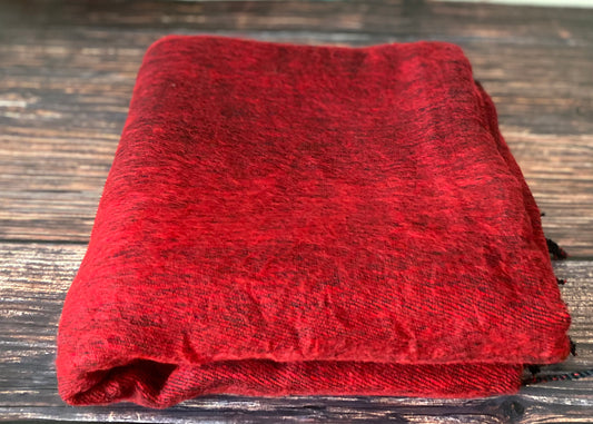 Handgewebte tibetische Woll-Decken, Yoga-Decke, Boho &Hippie, Rot