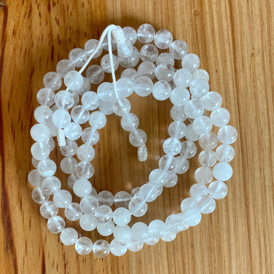 Bergkristallketten/ Meditation Mala 108 Perlen + Guru-Stein, 8mm Perlen, 90cm Innenmaß