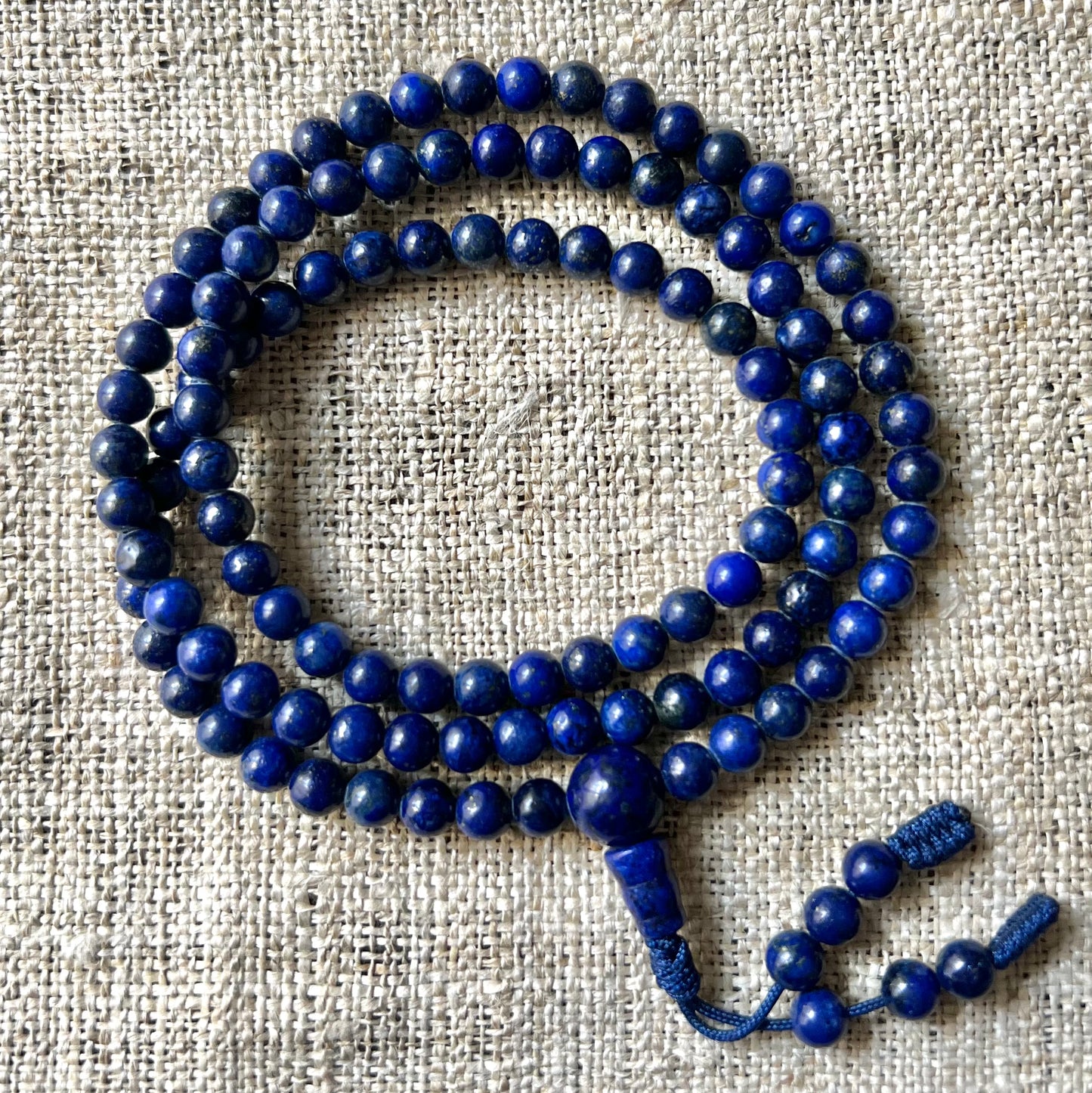 Lapislazuli -Mala, Meditation-Mala, Yoga-Mala, 108 Perlen, 5mm