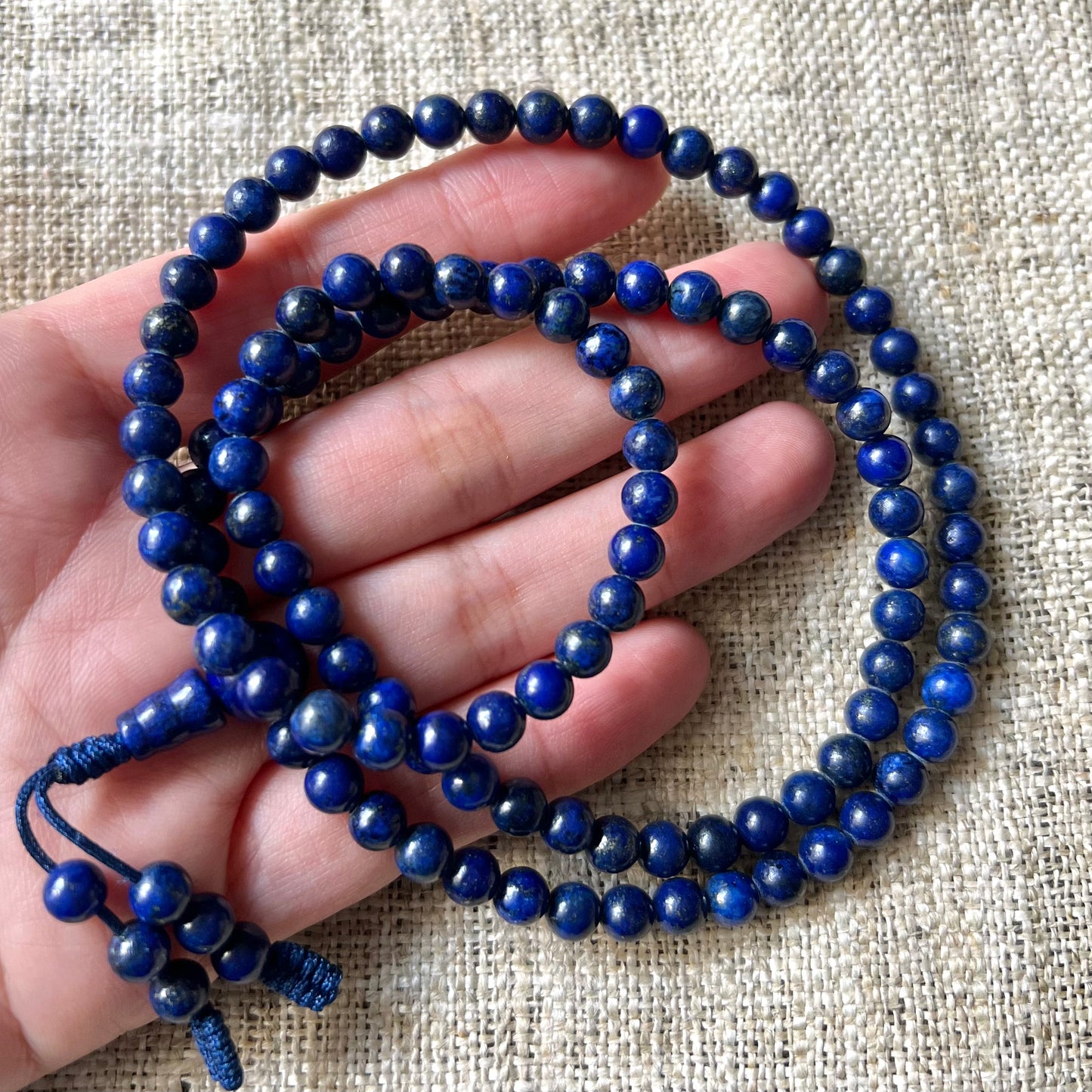 Lapislazuli -Mala, Meditation-Mala, Yoga-Mala, 108 Perlen, 5mm