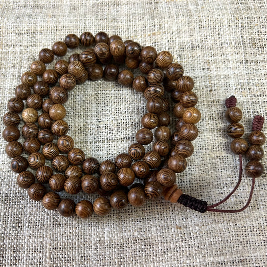 Holz-Mala, Meditation-Mala, Yoga-Mala, 108 Perlen, 8mm